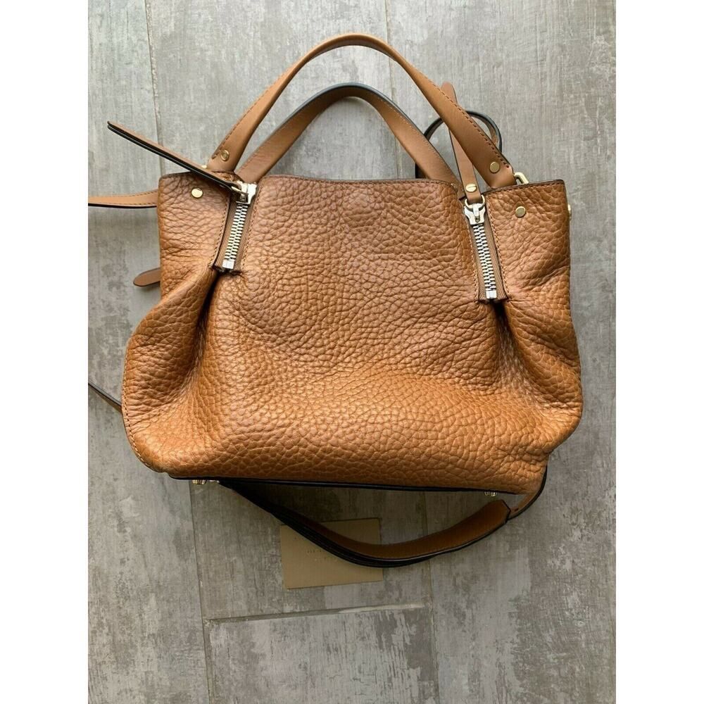 BURBERRY Small Maidstone Saddle Brown Leather Tote Designer Shoulder Bag - Picture 6 of 12
